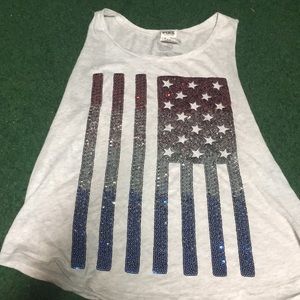 PINK American flag muscle tank